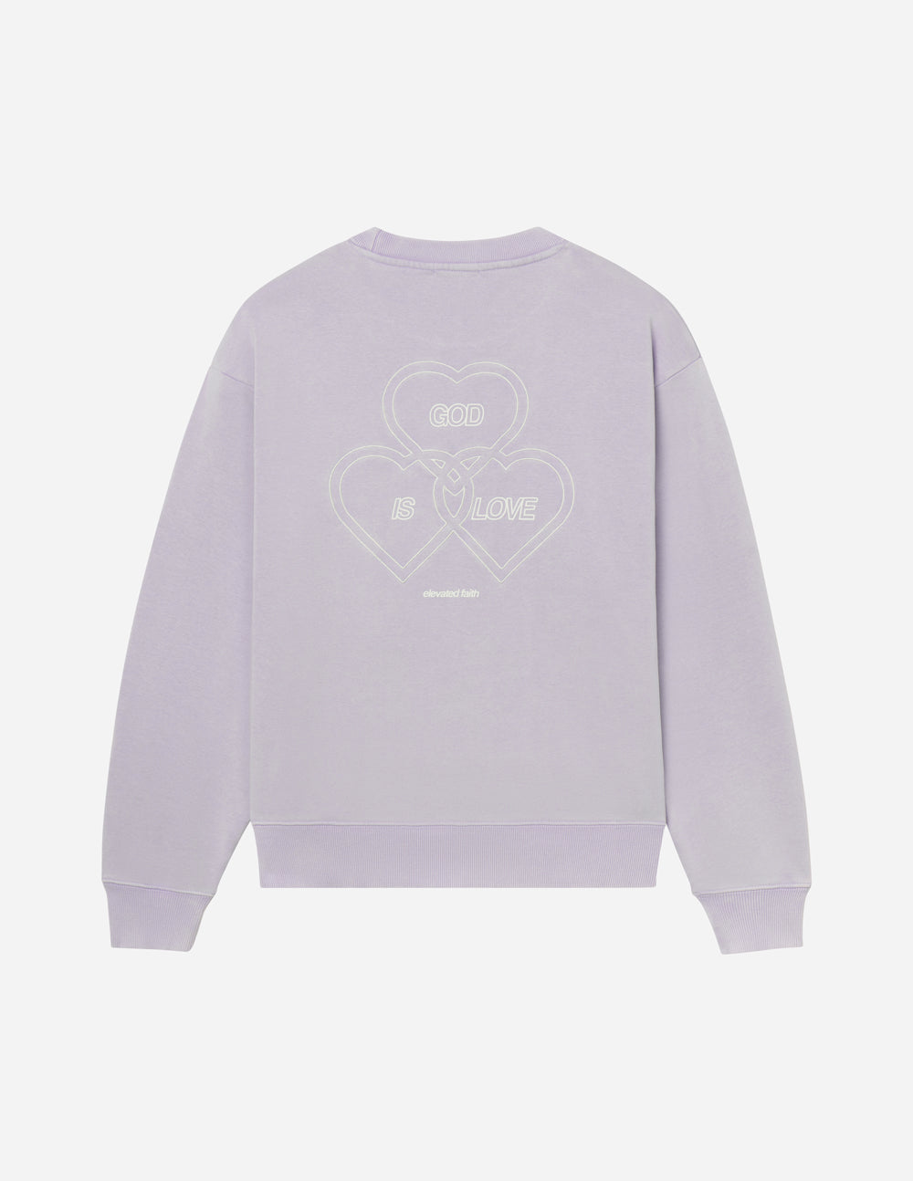 God Is Love Sweatshirt | Lavender Crewneck