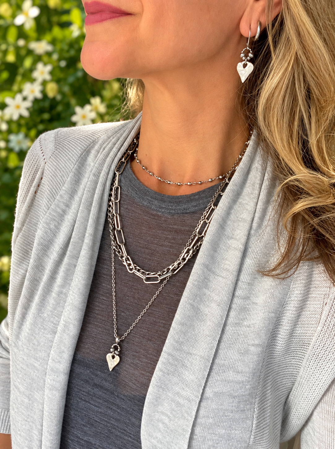 Handcrafted Heart Necklace – Artisan Pewter Pendant on Stainless Steel Chain | Silver, Gold or Copper