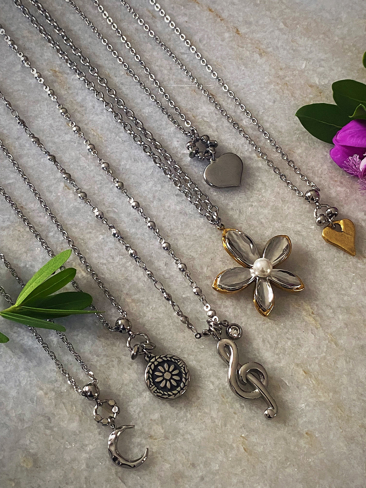Handcrafted Heart Necklace – Artisan Pewter Pendant on Stainless Steel Chain | Silver, Gold or Copper