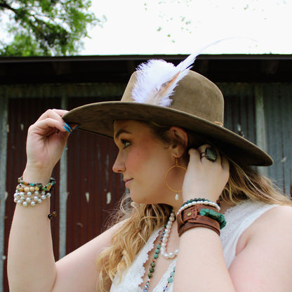 Jasper & Tiger’s Eye Bracelet | Adjustable Boho Beaded