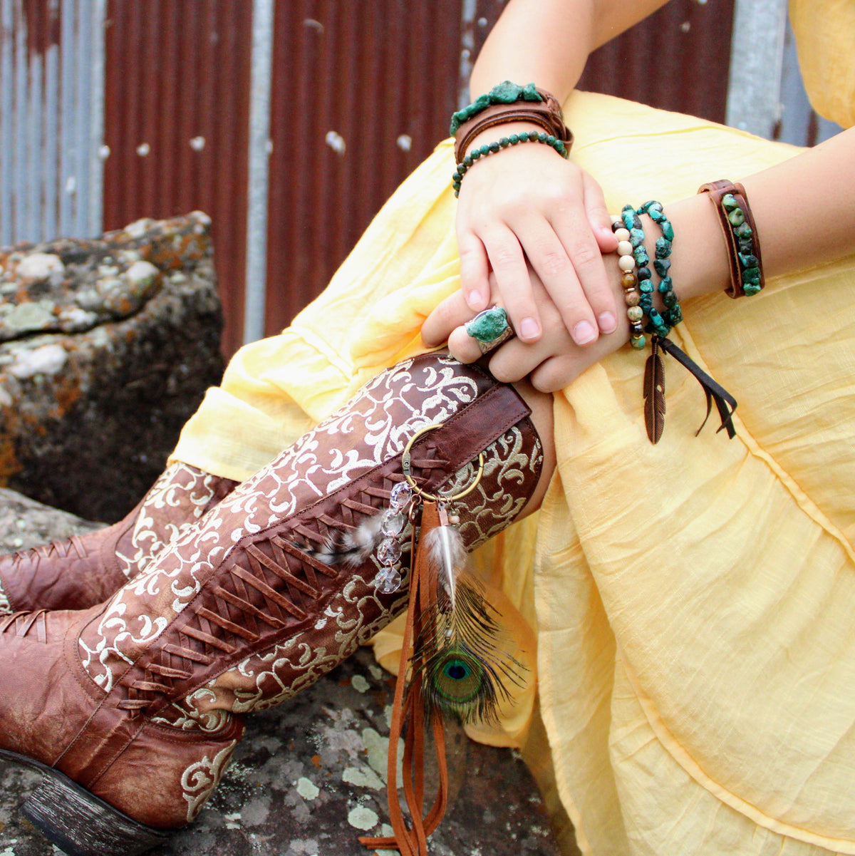 Jasper & Tiger’s Eye Bracelet | Adjustable Boho Beaded