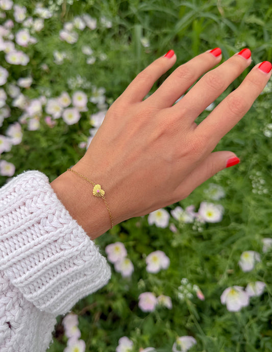 Pure in Heart Bracelet | Dainty Gold Heart Charm