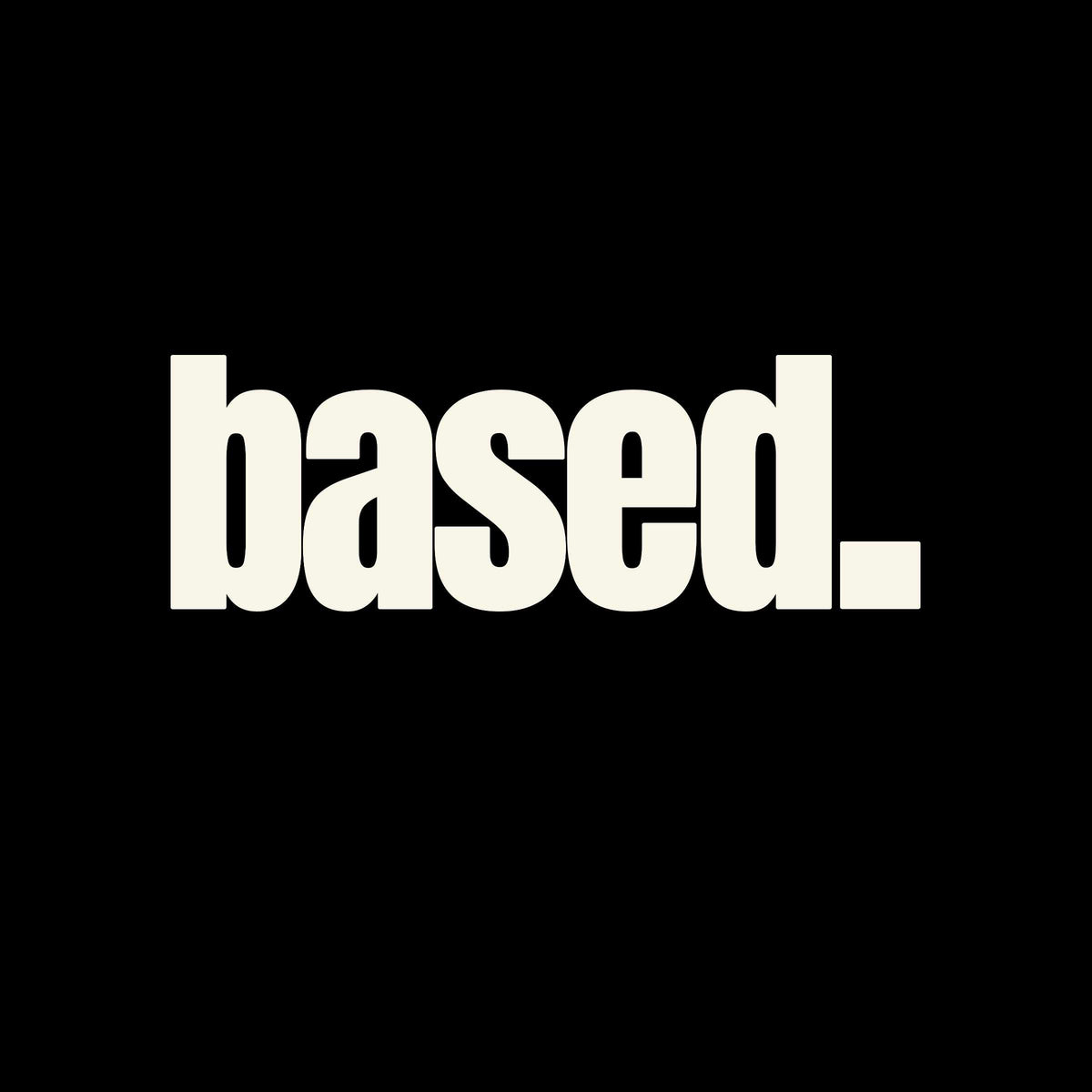 based. Boxy Tee | Minimal Text Graphic, White Cropped Shirt