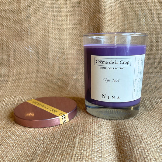 Soy Candle - Nina Violet, Saffron, Rose, Leather & Vetiver Tribute Candle