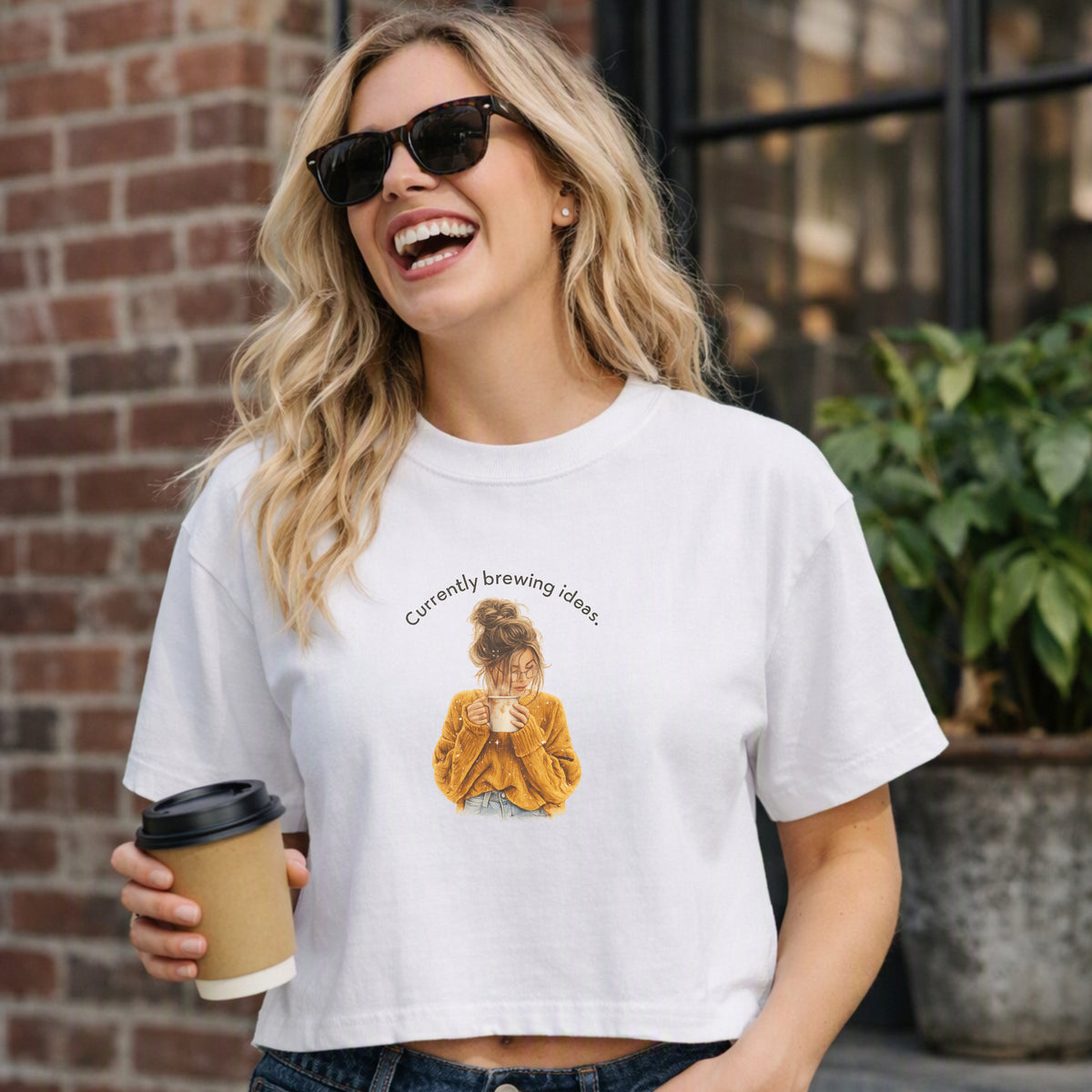 Currently Brewing Jokes Tee | Women's Boxy Tee