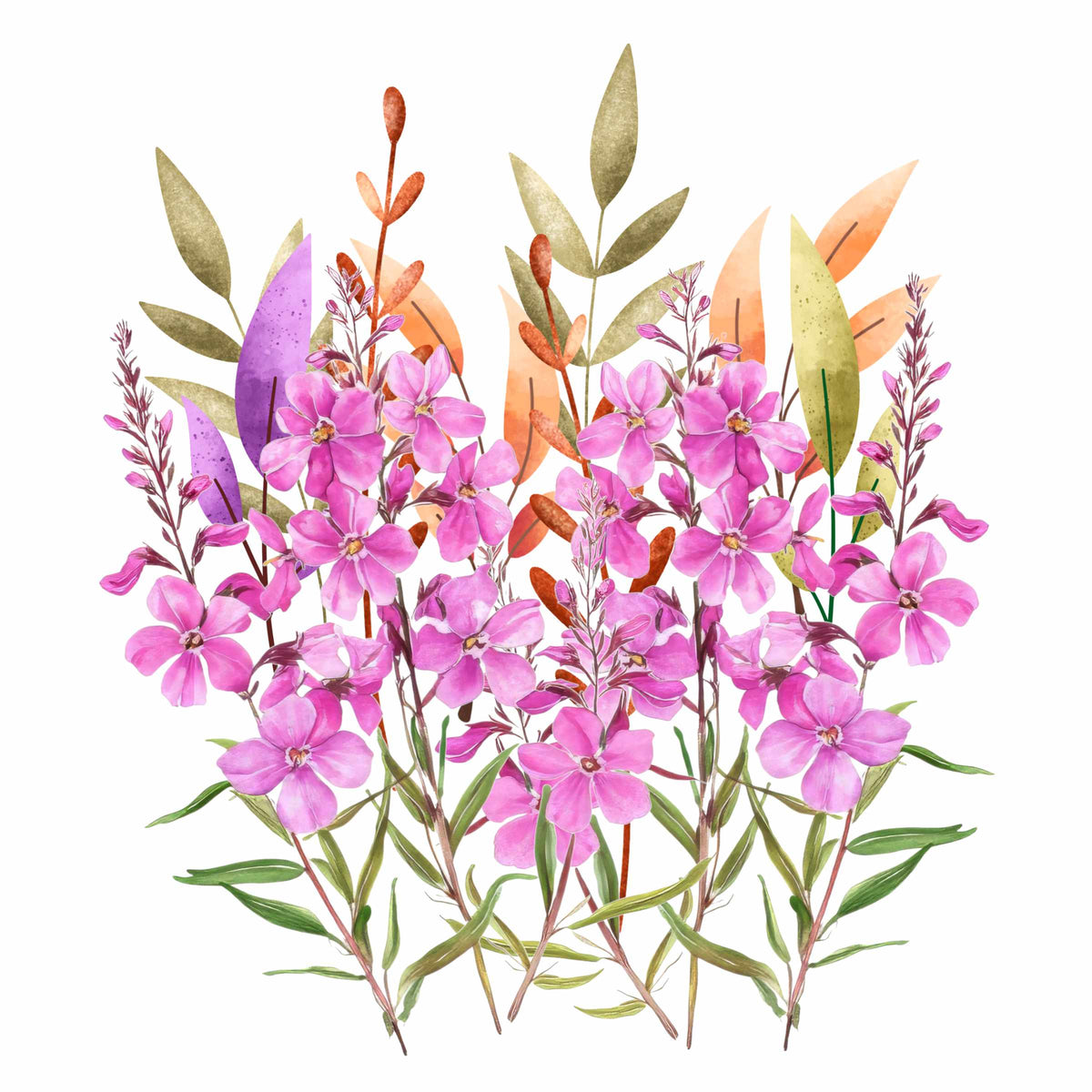 Pink Wildflower Bouquet T-Shirt | Floral Watercolor Tee
