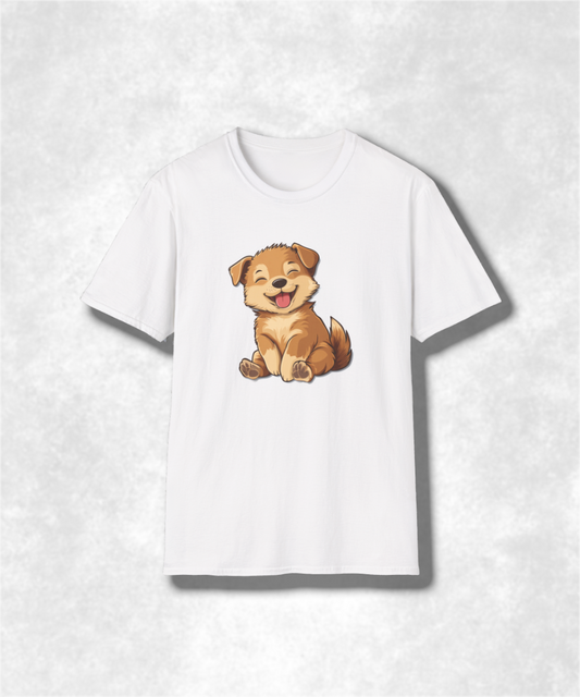 Adorable Puppy Graphic Tee, Cute Dog Shirt, Animal Lover Gift, Casual Pet T-Shirt, Gift for Dog Mom, Playful Dog Design