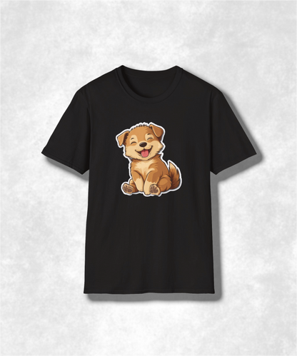 Adorable Puppy Graphic Tee, Cute Dog Shirt, Animal Lover Gift, Casual Pet T-Shirt, Gift for Dog Mom, Playful Dog Design