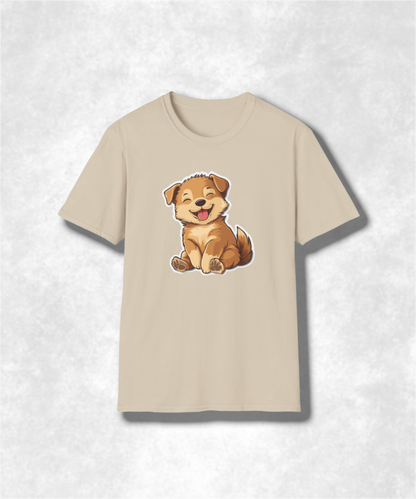 Adorable Puppy Graphic Tee, Cute Dog Shirt, Animal Lover Gift, Casual Pet T-Shirt, Gift for Dog Mom, Playful Dog Design