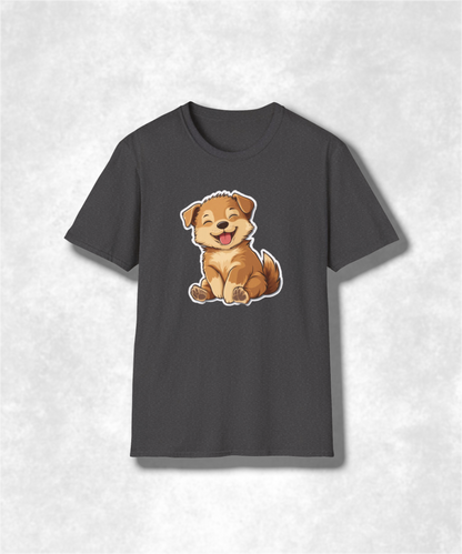 Adorable Puppy Graphic Tee, Cute Dog Shirt, Animal Lover Gift, Casual Pet T-Shirt, Gift for Dog Mom, Playful Dog Design