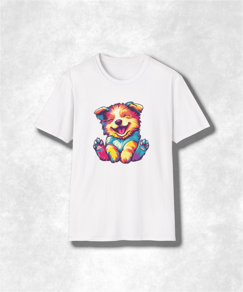 Colorful Puppy Love Unisex Softstyle T-Shirt