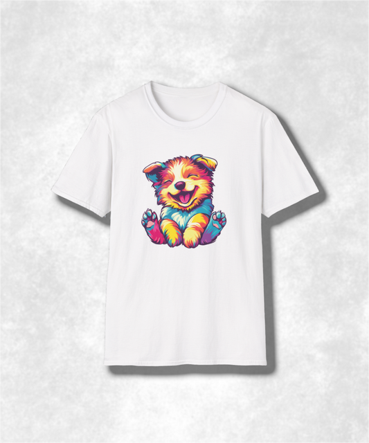 Colorful Puppy Love Unisex Softstyle T-Shirt