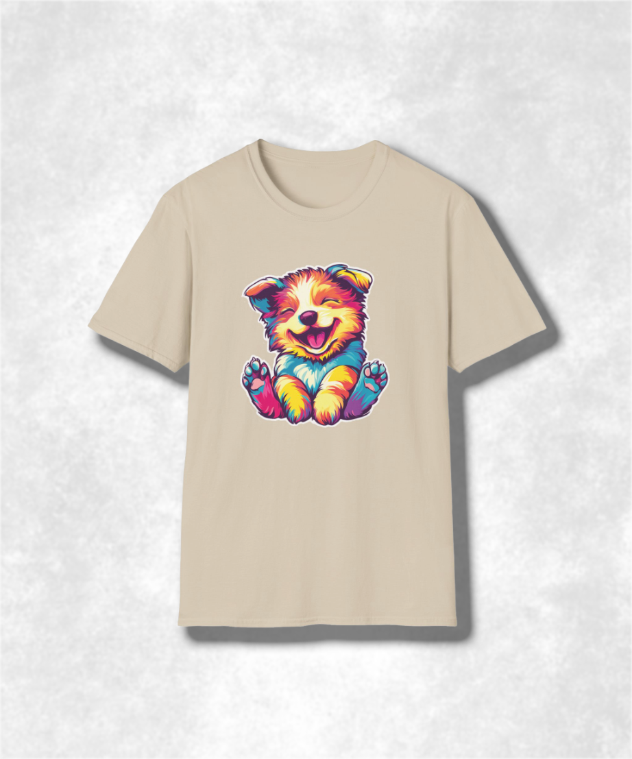 Colorful Puppy Love Unisex Softstyle T-Shirt