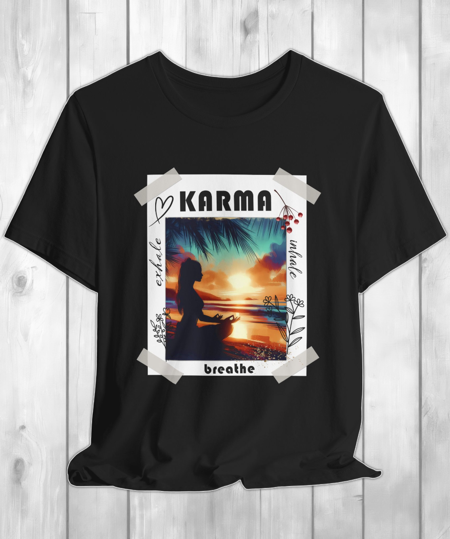 karma exhale inhale breathe T-shirt