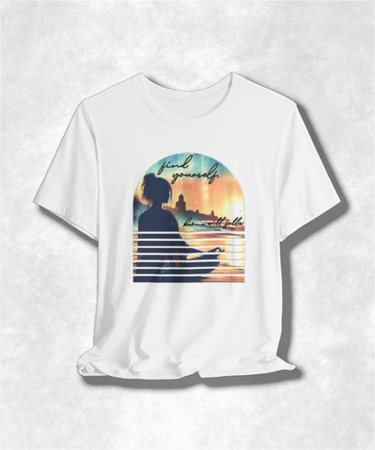 Find Yourself Karma Will Follow T-Shirt, Inspirational Graphic Tee, Positive Vibes Shirt, Motivational Streetwear, Spiritual Unisex Clothing