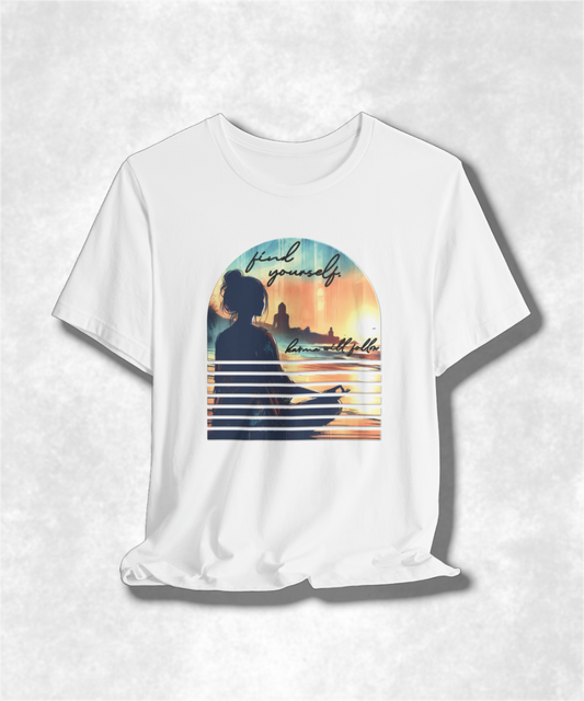 Find Yourself Karma Will Follow T-Shirt, Inspirational Graphic Tee, Positive Vibes Shirt, Motivational Streetwear, Spiritual Unisex Clothing