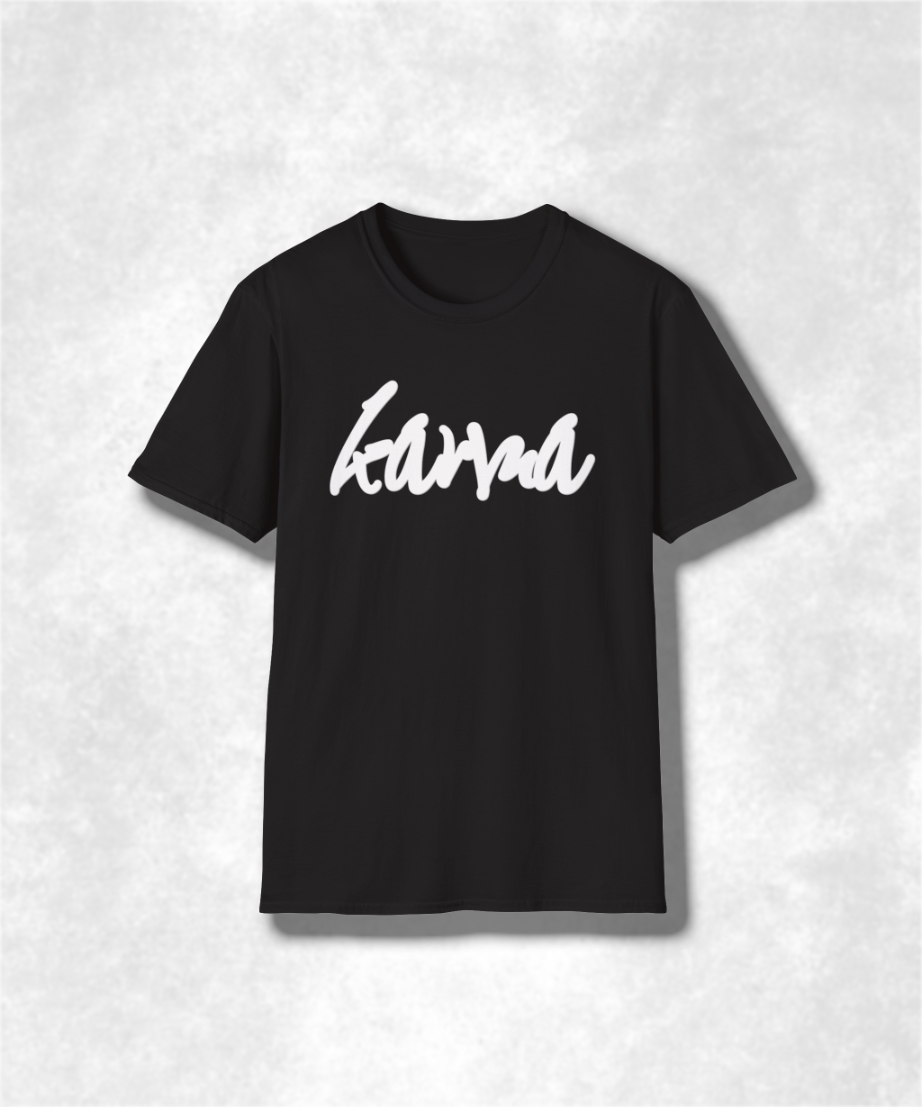 Karma T-Shirt, Positive Vibes Shirt, Yoga Tee, Zen Clothing, Mindfulness Top, Unisex Softstyle Tee