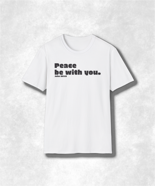 Biblical Verse T-Shirt, Christian Shirt, Religious Tee, Inspirational Top, Unisex Clothing, Peaceful Scripture Apparel, John 20:19
