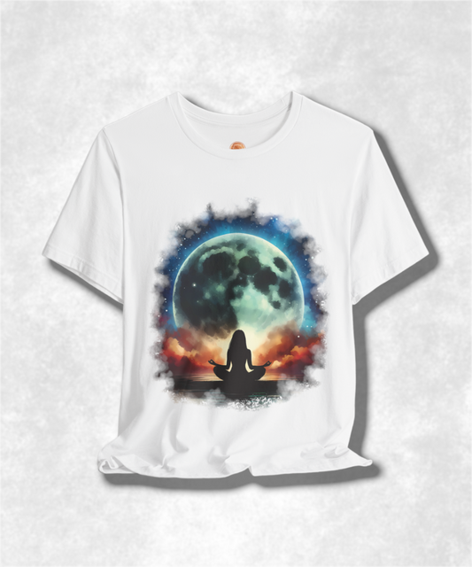 Relaxing Moon Karma T-shirt - Boho Graphic Tee, Spiritual Zen Clothing, Casual Moon Shirt