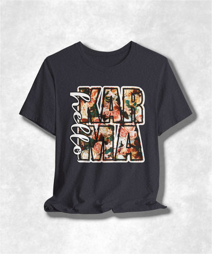 Karma Spring Season T-Shirt - Trendy Graphic Tee for Casual Wear