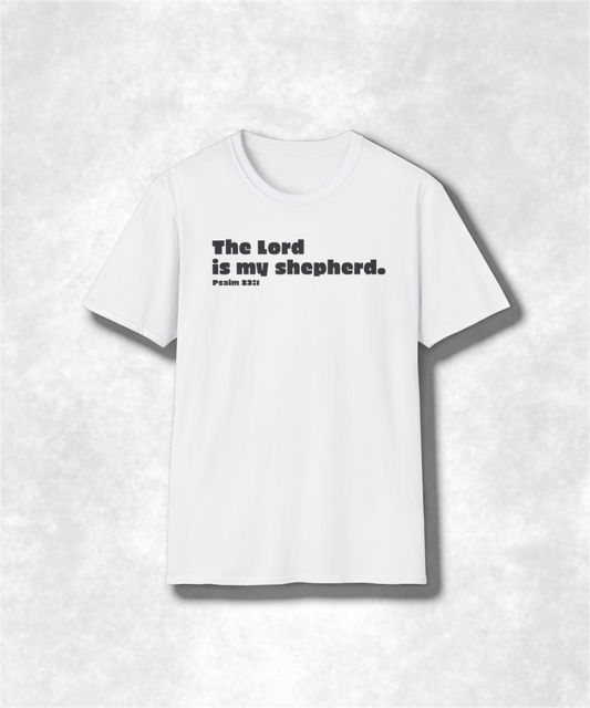 Christian Bible Verse T-Shirt, Religious Tee, Psalm 23:1 Shirt, Inspirational Unisex Top, Faithful Gift, Comfort Fit Clothing
