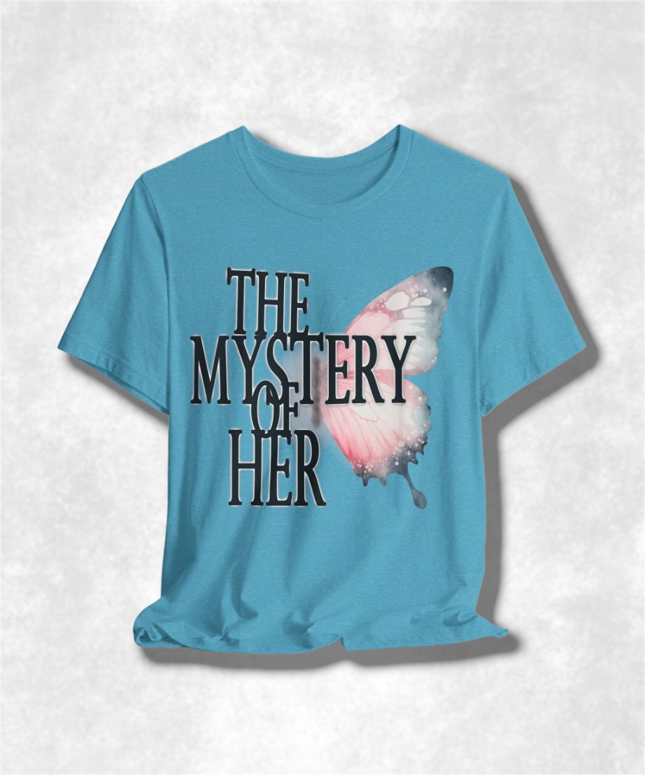 The Mystery of Her Karma T-Shirt - Spiritual Streetwear, Boho Chic Clothing, Inspirational Apparel, Unique Gift Idea