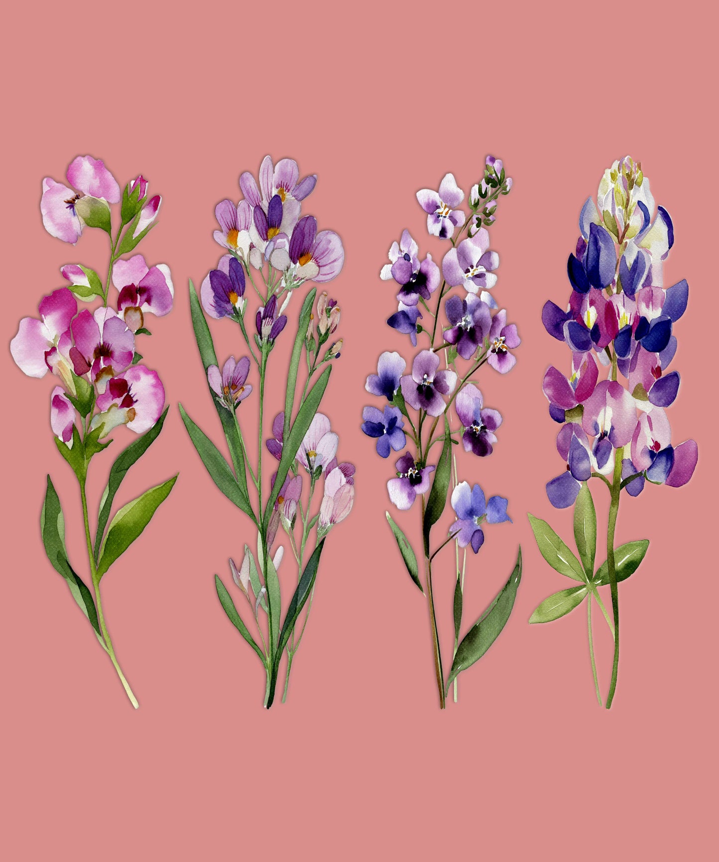 Watercolor Floral Set T-Shirt