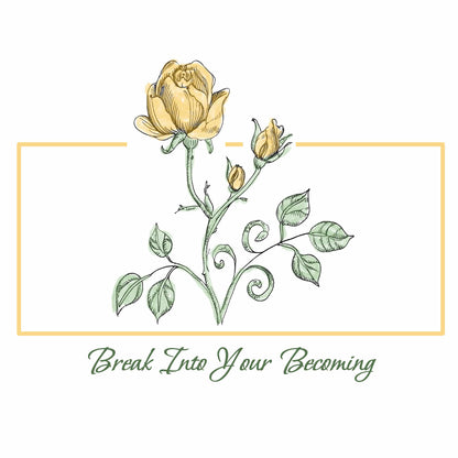 Break Into Your Becoming Blooming Stem T-Shirt | Minimal Geometric Frame