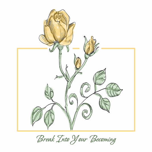 Break Into Your Becoming Blooming Stem T-Shirt | Minimal Geometric Frame