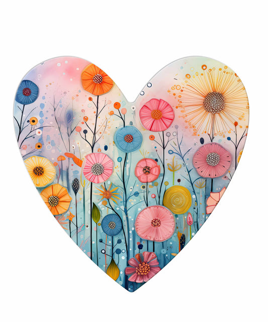 Floral Heart Tee | Watercolor Wildflower Heart Graphic T-Shirt