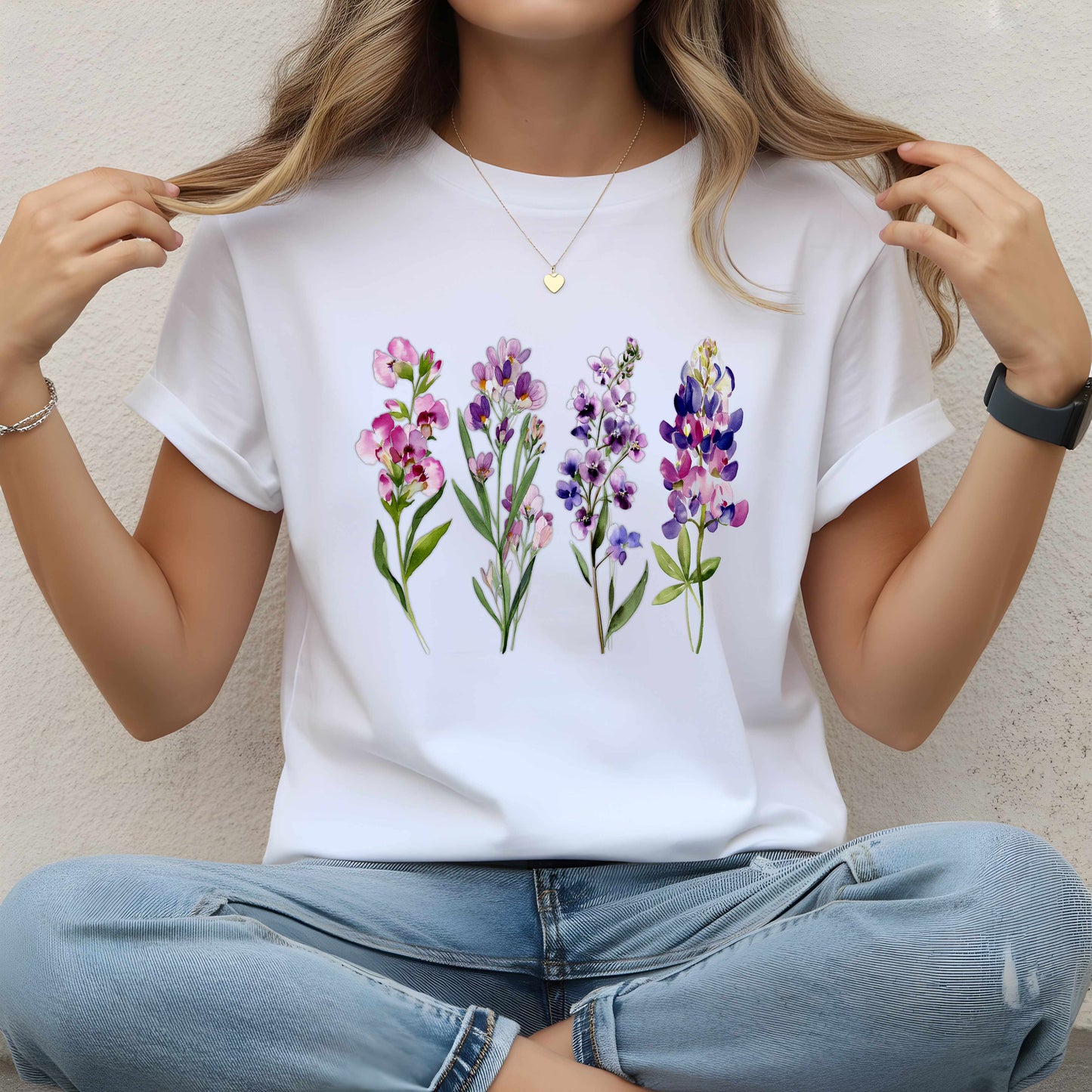 Watercolor Floral Set T-Shirt