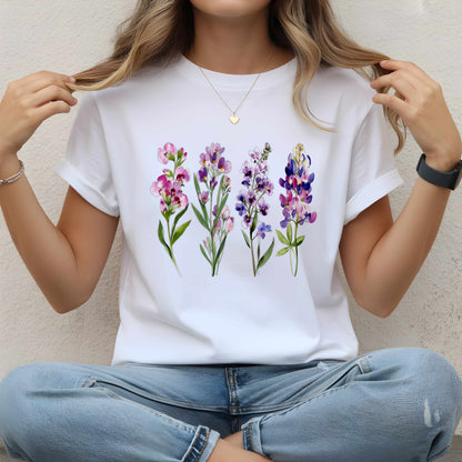 Watercolor Floral Set T-Shirt
