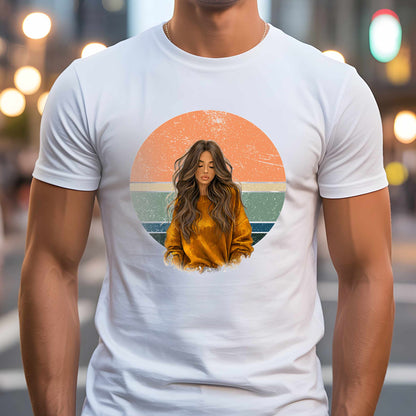 Vintage Circle Sweater Girl T-Shirt