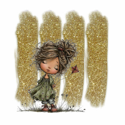 Whimsical Little Girl Illustration Tee