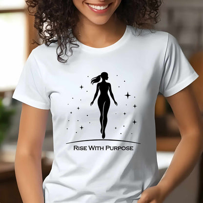 Silhouette Woman with Stars T-Shirt | Rise With Purpose