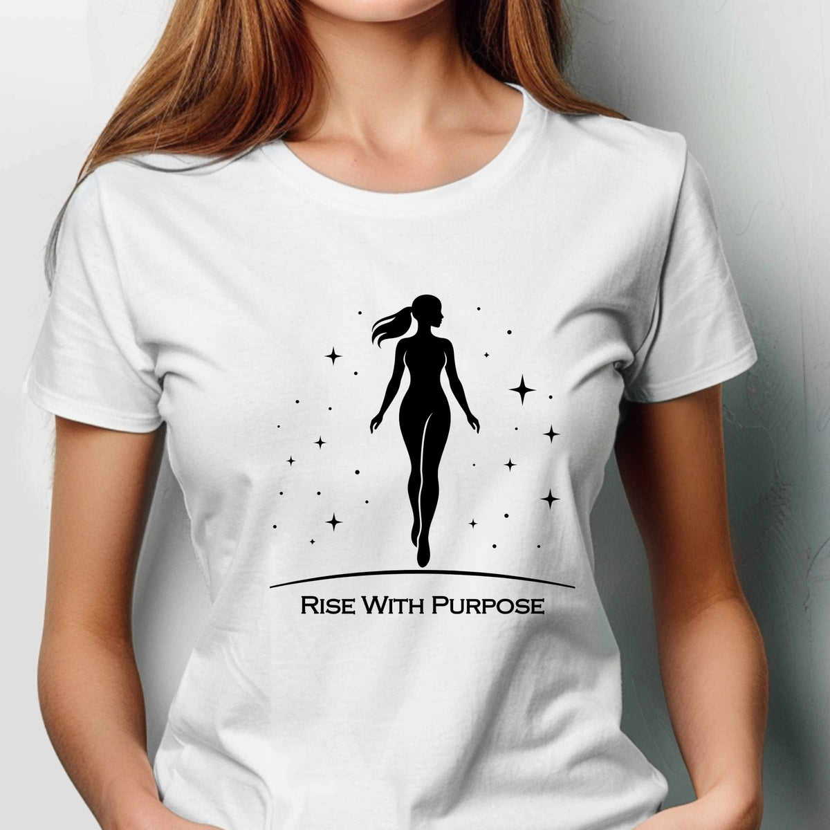 Silhouette Woman with Stars T-Shirt | Rise With Purpose