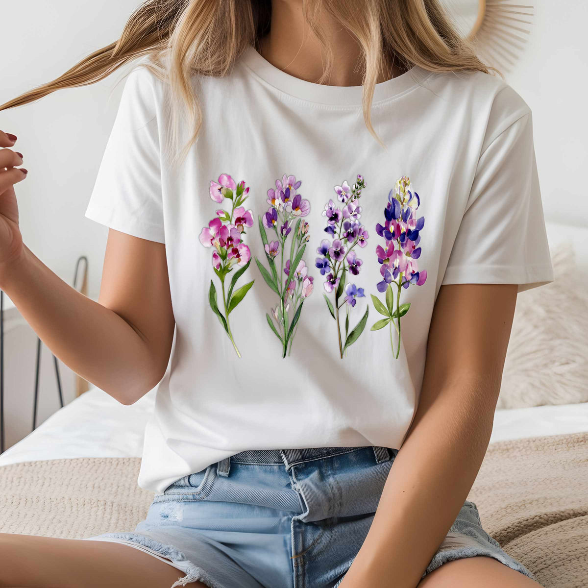 Watercolor Floral Set T-Shirt