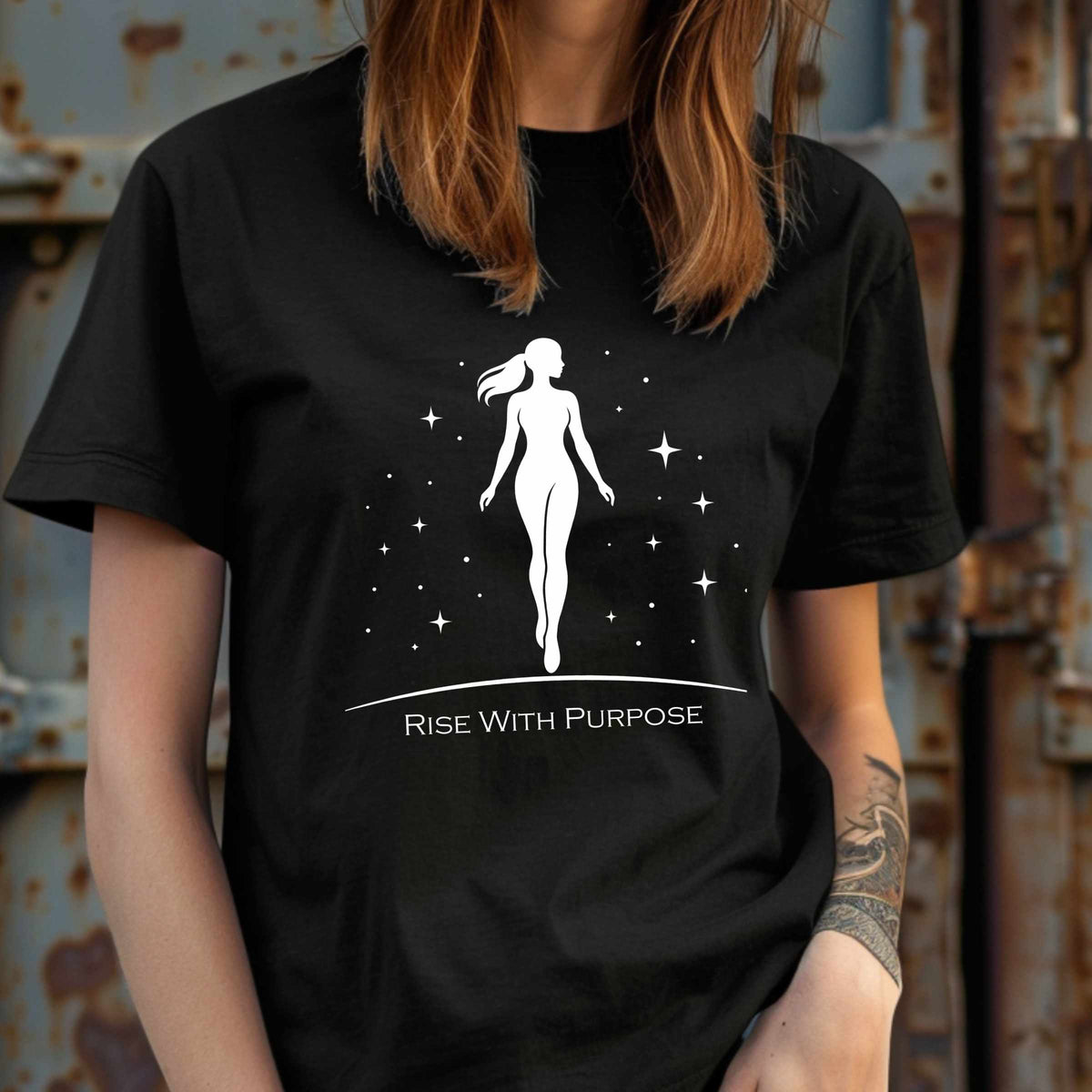Silhouette Woman with Stars T-Shirt | Rise With Purpose