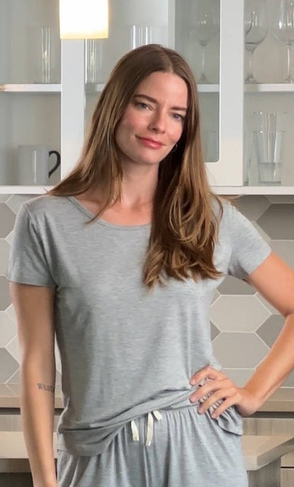 Women’s Soft Tee & Shorts Bamboo Lounge Set
