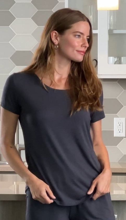 Women’s Soft Tee & Shorts Bamboo Lounge Set