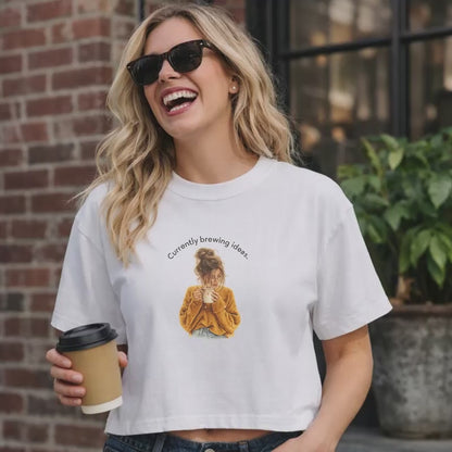 Currently Brewing Jokes Tee | Women's Boxy Tee
