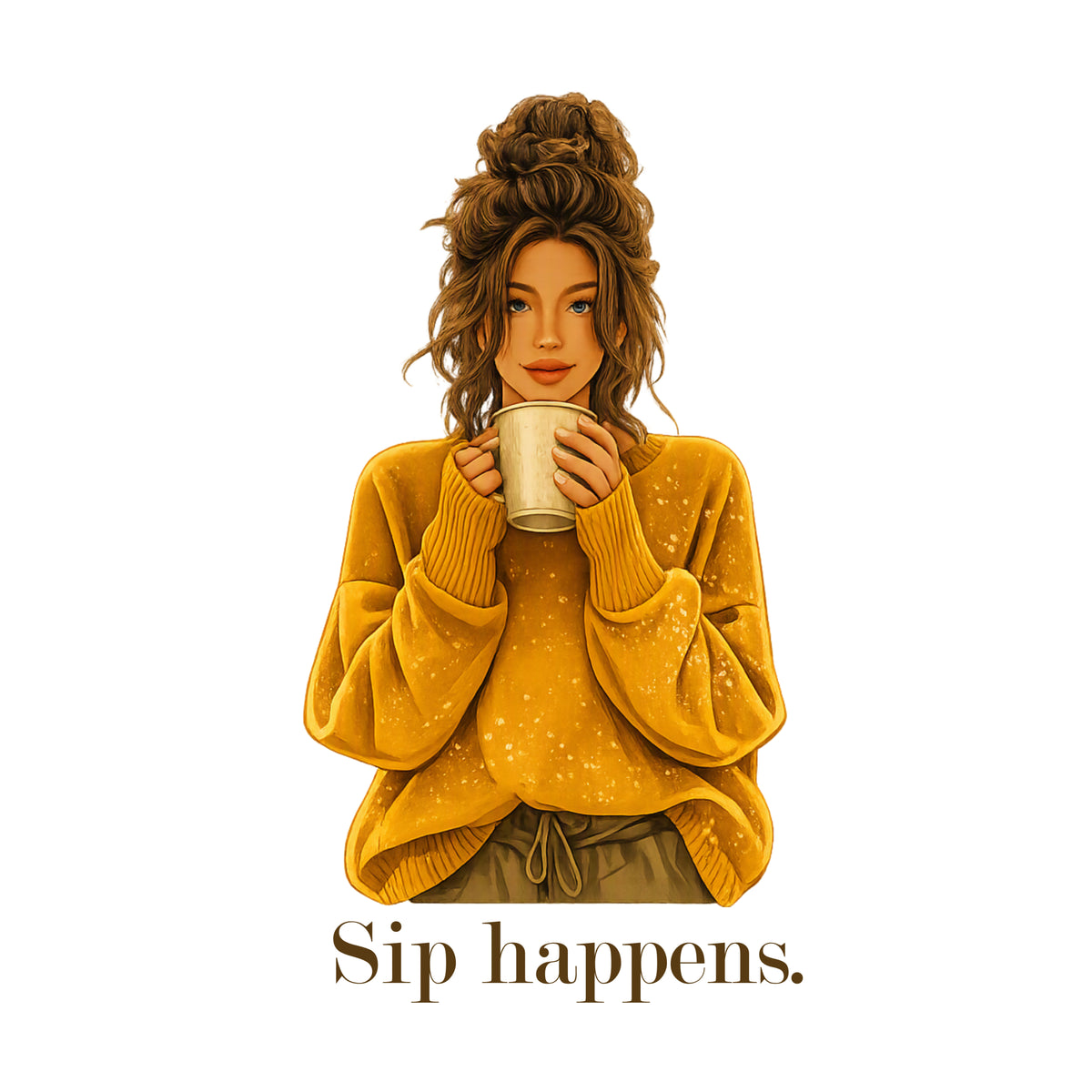 Coffee Sip Happens Tee | Boxy Crop Top